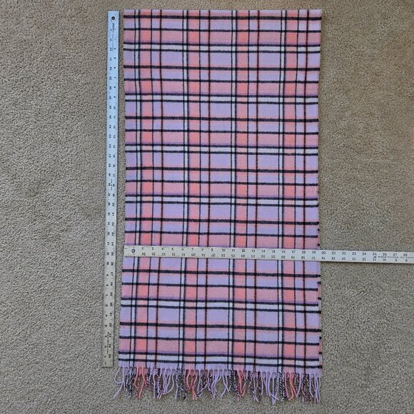 J. Crew Pink Plaid Wool Blend Scarf - Picture 3 of 8